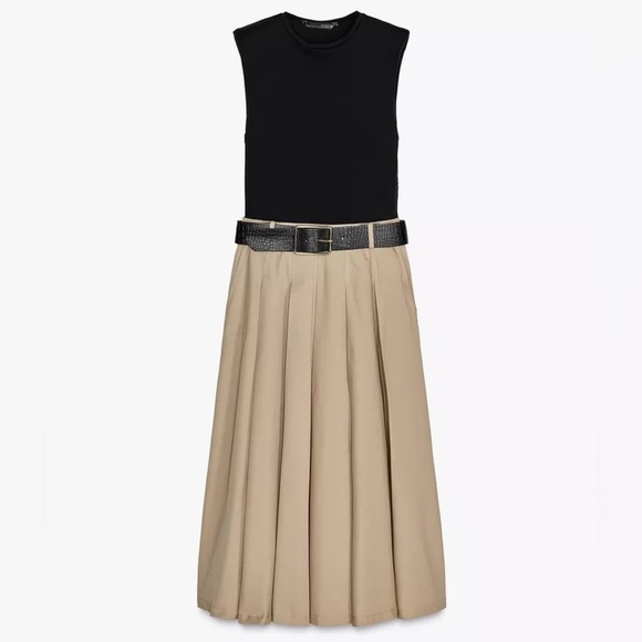 NWT ZARA SHOULDER PAD DRESS - Picture 9 of 12